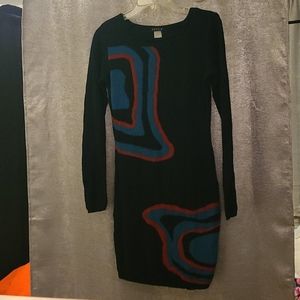 Unique Art-Style Sweater Dress